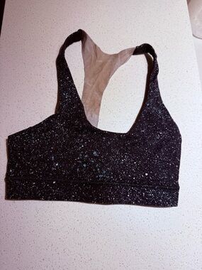 lululemon athletica Black Speckle Racerback Sports Bra